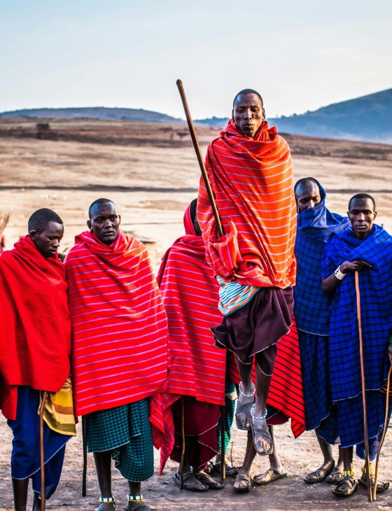 pexels photo 667200 667200 A group of Maasai men in vibrant traditional attire performing a cultural jumping dance outdoors.